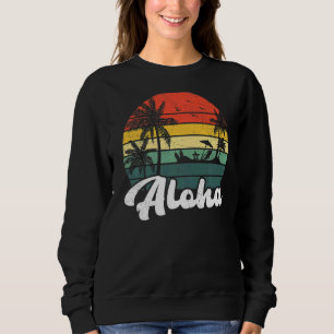 Handflatan Träd Vintage Retro Summer Vacation Hawa T Shirt