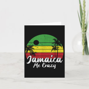 Handflatan Träd Vintage Retro Sunset Jamaica Me Cr Kort