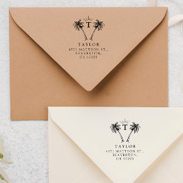 Handflatan-träd Vintage - Returadress för första Stämpel