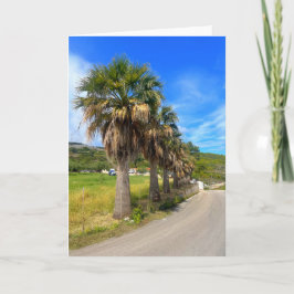 Handflatan Träd Zakynthos Grekland Kort
