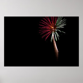 Handflatan-utskrift för Red & Grönt Poster