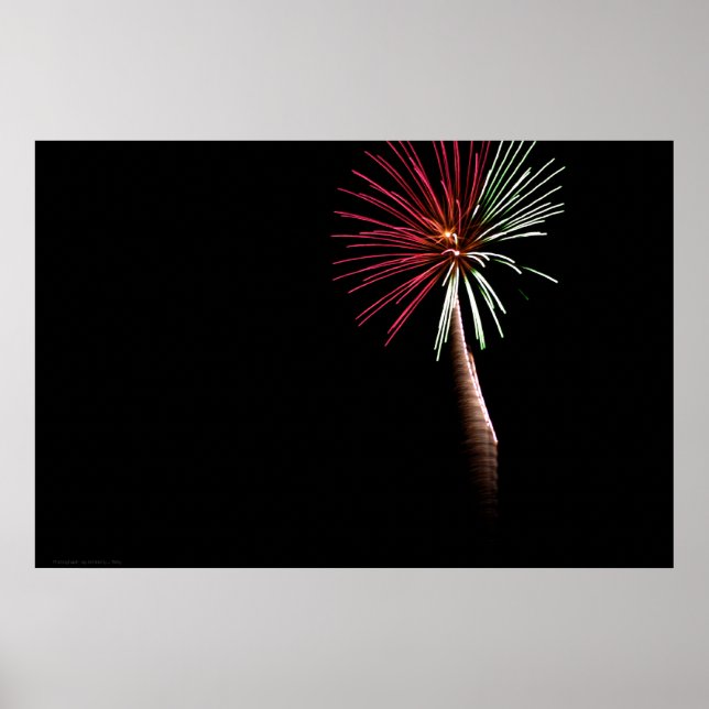 Handflatan-utskrift för Red & Grönt Poster (Framsidan)