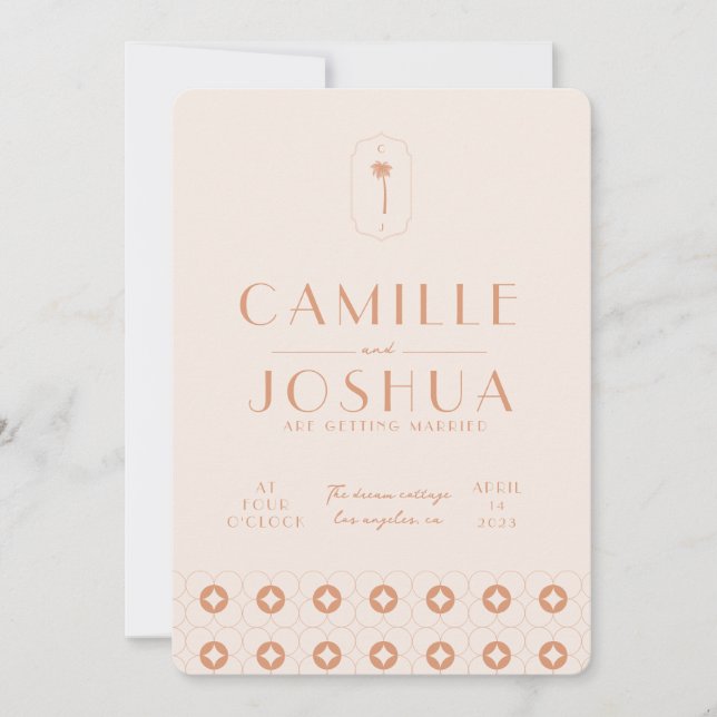 Handflatan, vår, bröllop inbjudningar (Framsida)