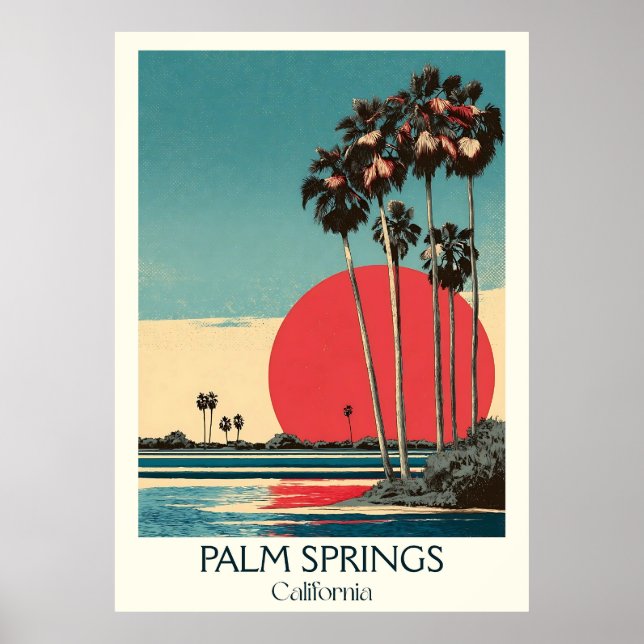Handflatan Vår California Art Print | mitten av år Poster (Framsidan)