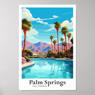 Handflatan Vår California Travel Illustration Poster