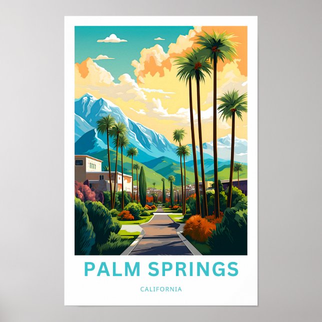 Handflatan Vår California Travel Print Poster (Framsidan)