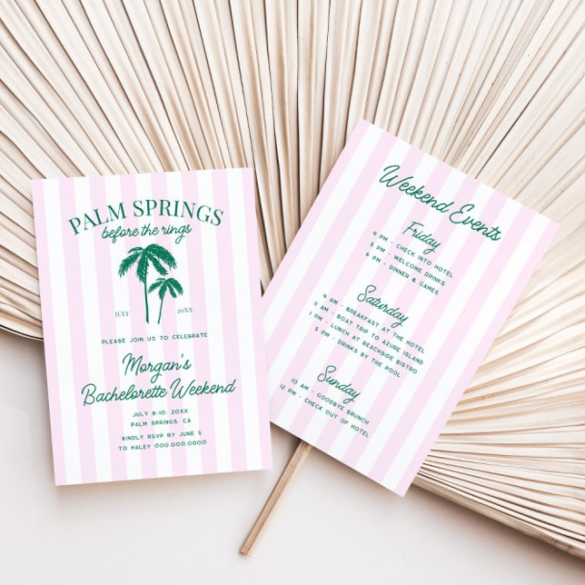 Handflatan Vår före Ringar Bachelorette Inbjudningar (Skapare uppladdad)