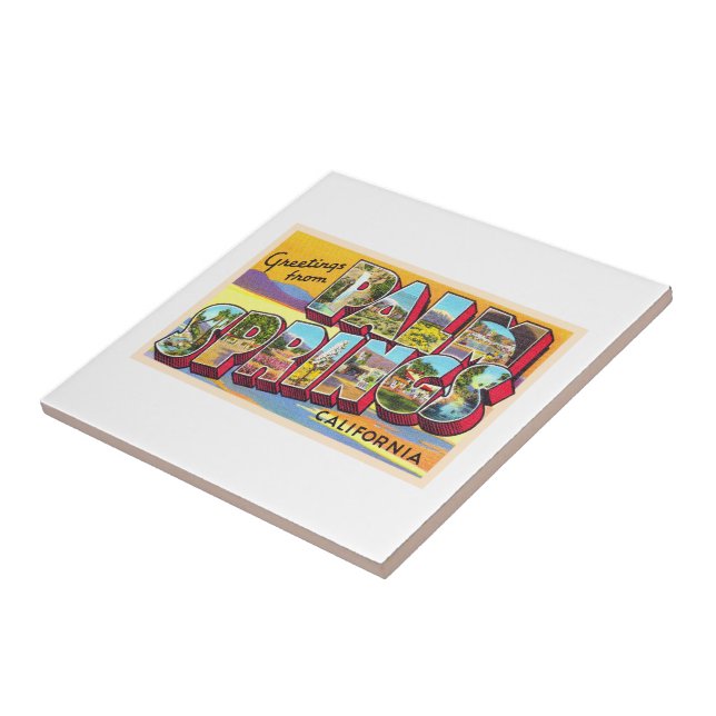 Handflatan Vår Kalifornien CA Large Brev vykort Kakelplatta (Sidan)