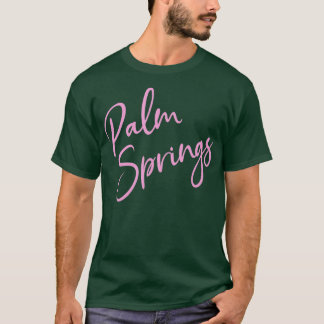 Handflatan Vår Kalifornien CA-skript Rosa Text T Shirt