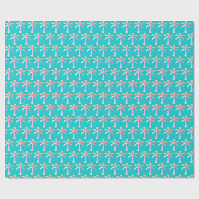 Handflatan Vår Karibien Blue Tropical Handflatan T Presentpapper (Platt)