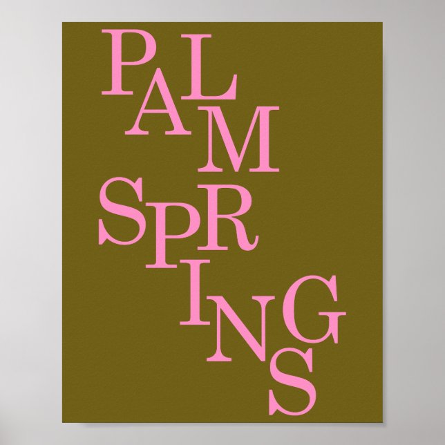 Handflatan Vår Olivolja och Rosa Vintage Poster (Framsidan)