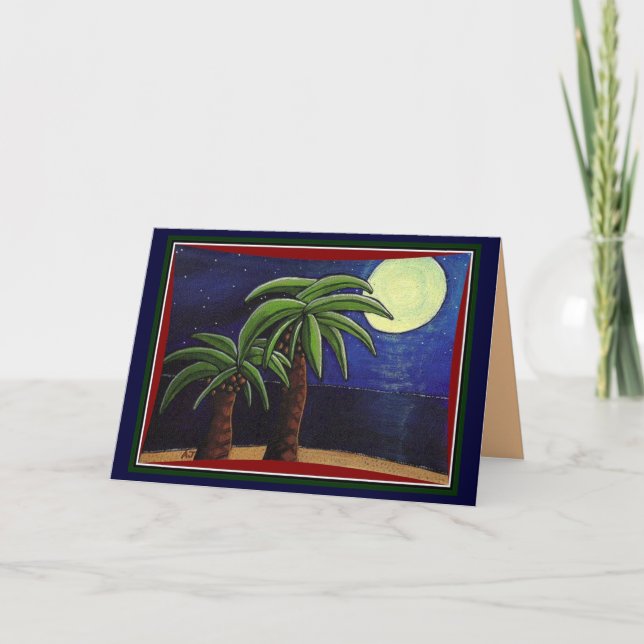 Handflatan vid havet - hälsningkort kort (Framsida)