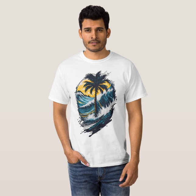 handflatan vinkara havet 1 t shirt (Hel framsida)