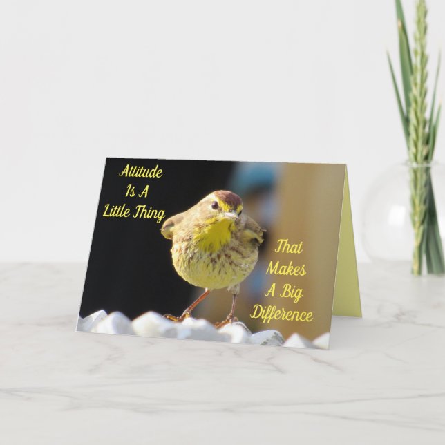 Handflatan Warbler Backyard Bird Personlig Kort (Framsida)