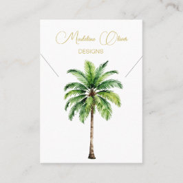 Handflatan Watercolor Necklace Visning Affärskort Visitkort