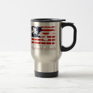 HandflatanflaggaHawaii 50th statlig travel mug Resemugg