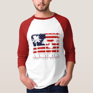 HandflatanflaggaHawaii manar T-tröja Tee