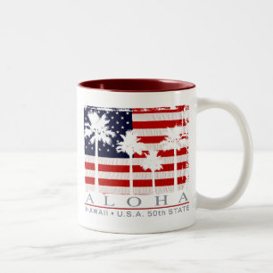 HandflatanflaggaHawaii mugg
