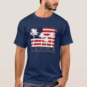 HandflatanflaggaUSA manar T-tröja T Shirt