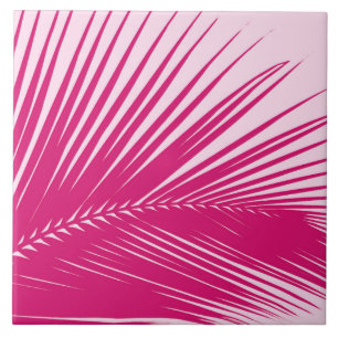 Handflatanlöv - magentafärgad rosa kakelplatta