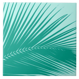 Handflatanlöv - turkos och aqua kakelplatta