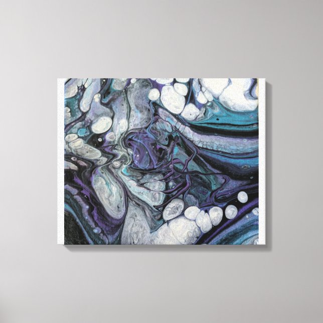 Handfylld akryldesign 12 x 12 utskriftsyta canvastryck (Framsida)