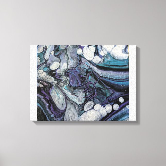 Handfylld akryldesign 12 x 12 utskriftsyta canvastryck (Framsida)