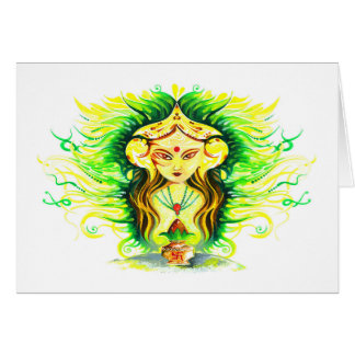 Handgjord abstrakt målning av Lakshmi Durga Hälsningskort