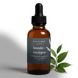 Handgjord akromaterapi Essential Oil Black White Rektangulärt Klistermärke