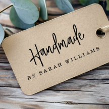 Handgjord av ett anpassat namn, modernt handskript