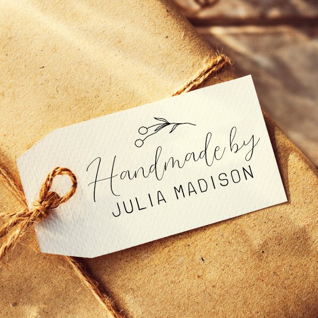 Handgjord av Hand plockade Botanical Simple Stämpel (Skapare uppladdad)