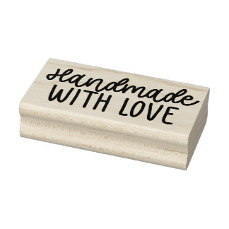 Handgjord av kärlek business Wood Art Frimärke Stämpel