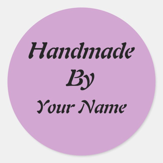 Handgjord av mall runt klistermärke (Framsida)