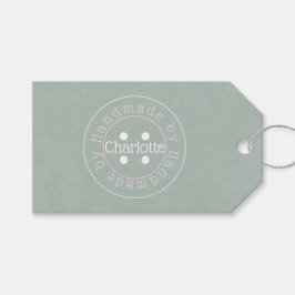 Handgjord av märkrn för söktangulär presentetikett