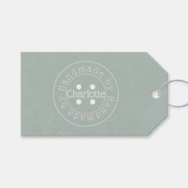 Handgjord av märkrn för söktangulär presentetikett (Framsidan (Horisontell))