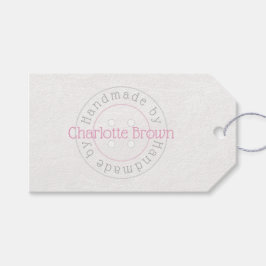 Handgjord av märkrn för söktangulär presentetikett