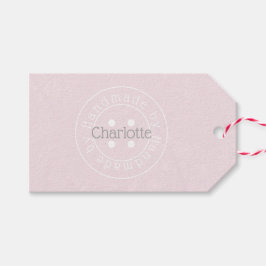 Handgjord av märkrn för söktangulär presentetikett