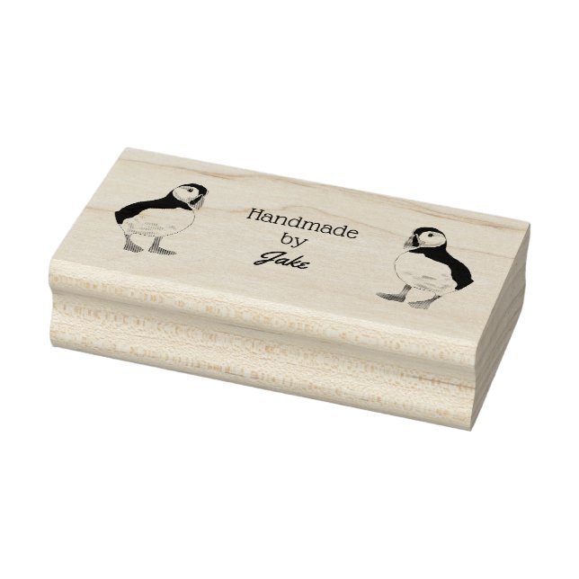 Handgjord av Puffin självinking frimärke Stämpel (Stämpel)