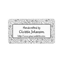 Handgjord av - söt, trendig, dodle blommor