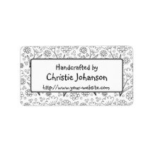 Handgjord av - söt, trendig, dodle blommor