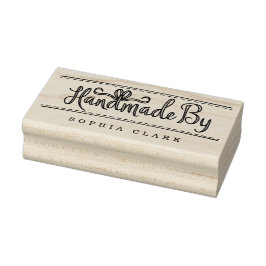 Handgjord banderoll och sömnad stämpel