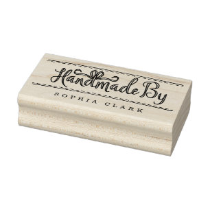 Handgjord banderoll och sömnad stämpel