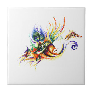 Handgjord bläckteckning av Lord Krishna Kakelplatta