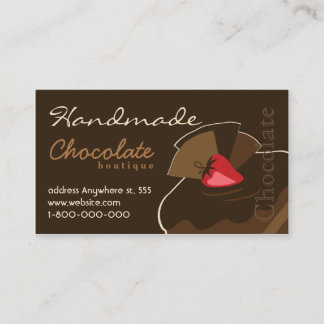 Handgjord chokladvisitkort visitkort