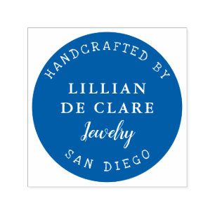 Handgjord, ditt företags Namn, plats Självfärgande Stämpel