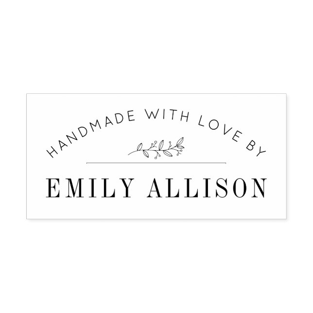 handgjord elegant botanisk redigerbar självfärgande stämpel (Design)