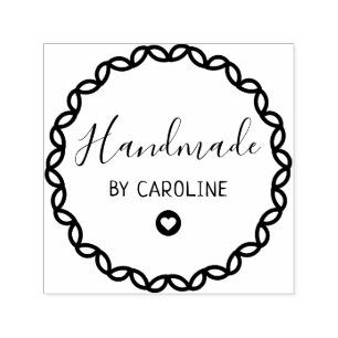 handgjord geometrisk krans självfärgande stämpel