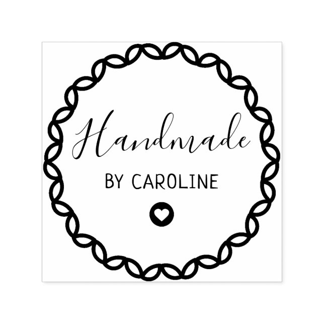 handgjord geometrisk krans självfärgande stämpel (Design)