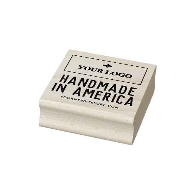 Handgjord i Amerika Din logotyp & Webbplats Stämpel (Stämpel)