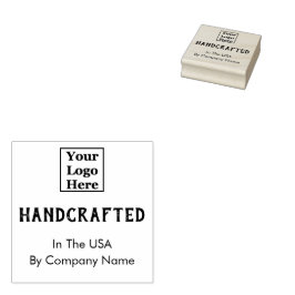 Handgjord i USA på Er Logotyp här Stämpel